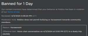 How To Get Unbanned From Roblox With Without VPN Banned For 1 Day 300x124 